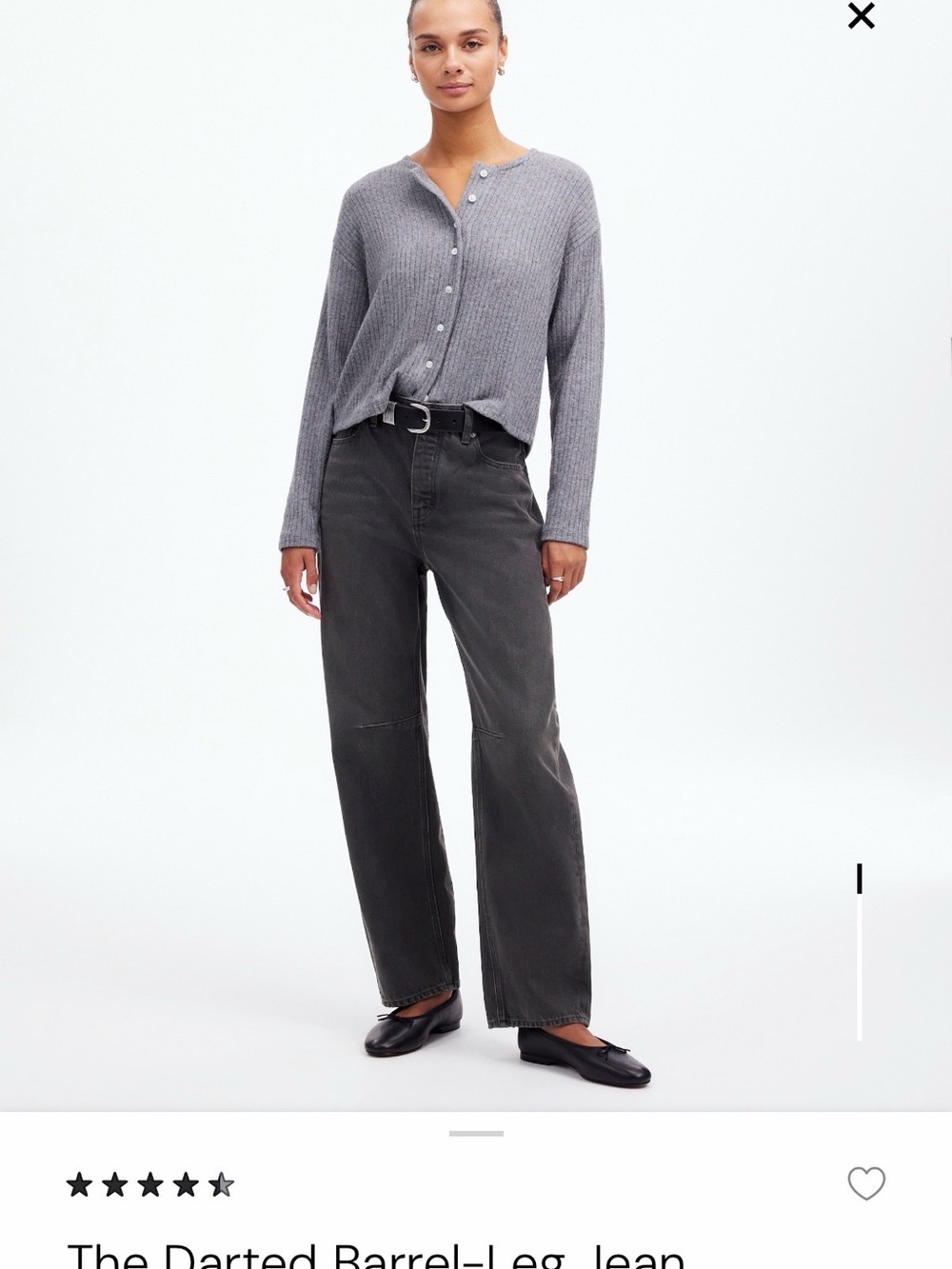 Madewell Darted Barrel Leg Jeans size 30